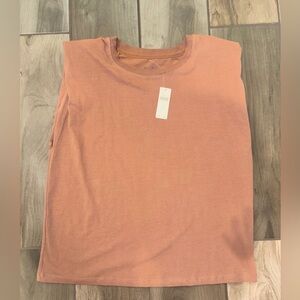 NWT “Pilcro” from  Anthropologie Women's Rust Muscle Tee w/ shoulder pads size M
